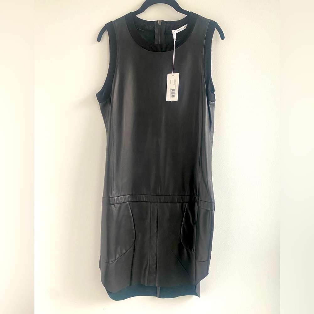 Derek Lam black leather tank dress - NWT / 8
